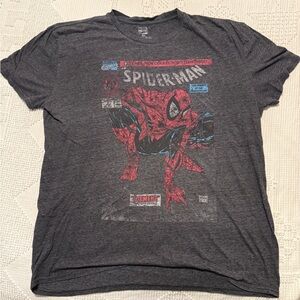 Marvel Spider-Man Comic Graphic Tee - Gray and Red